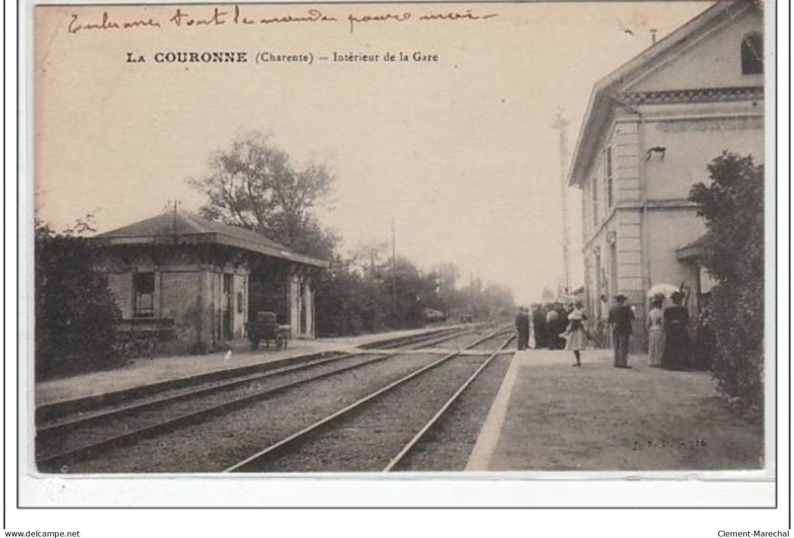 LA COURONNE : La Gare - Bon état (un Coin Plié) - Sonstige & Ohne Zuordnung
