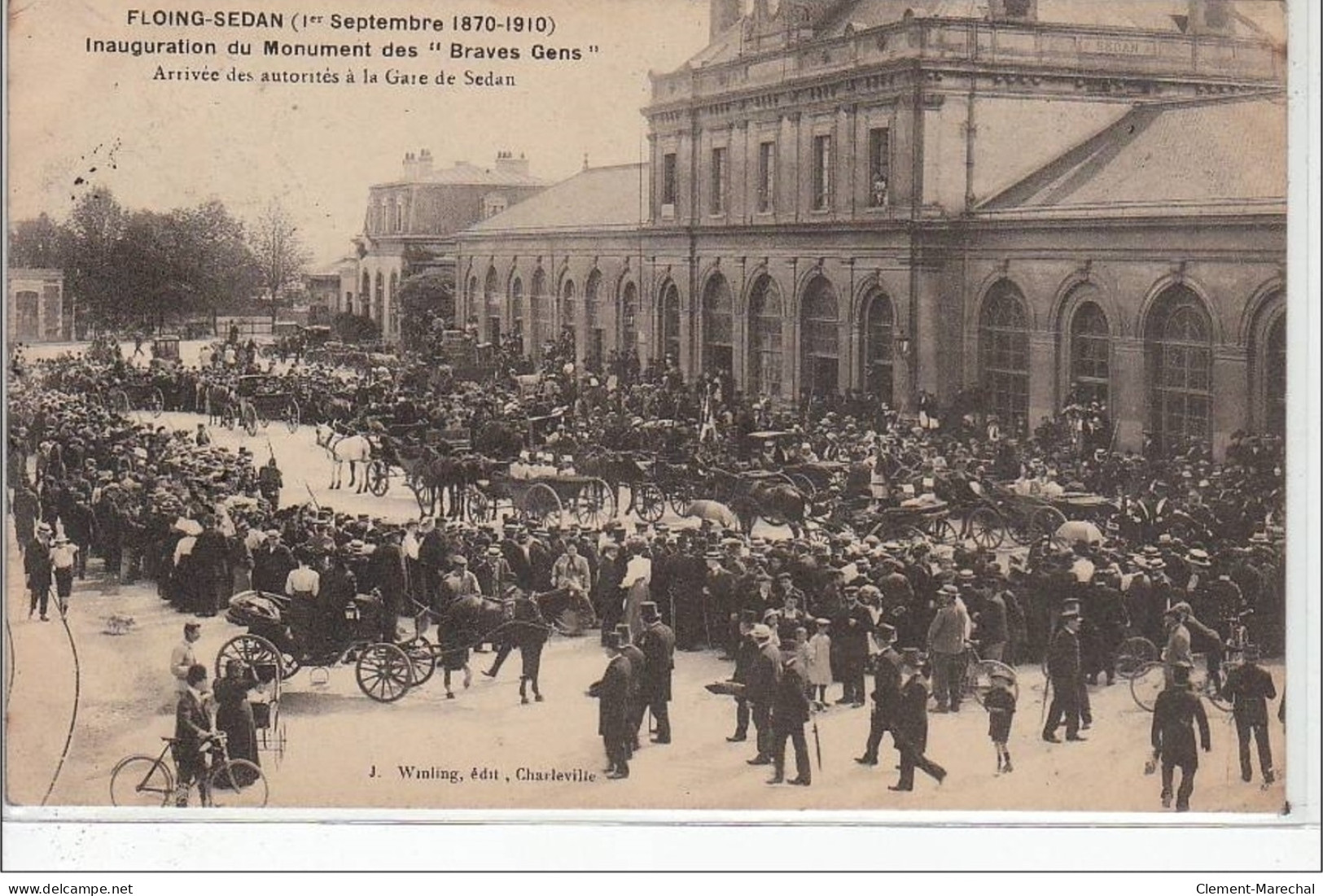 FLOING SEDAN : Inauguration Du Monument Des """"Braves Gens"""" - 1er Septembre 1870-1910 - Très Bon état - Sedan