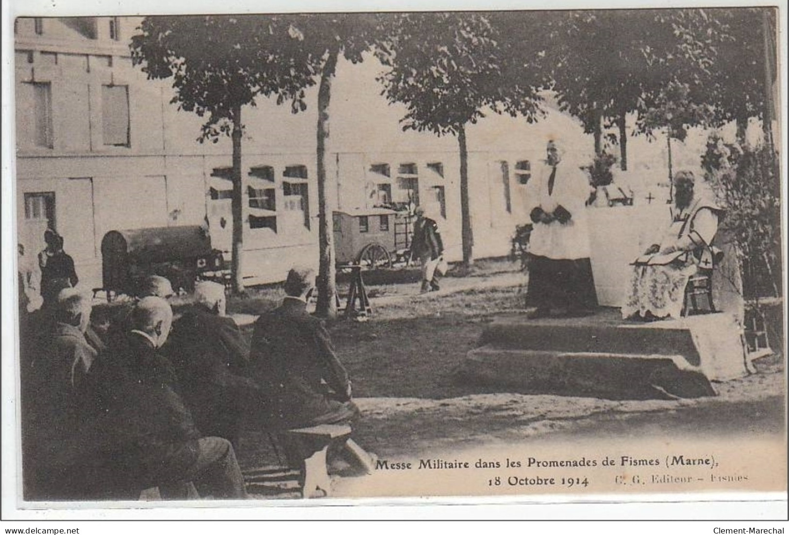 FISMES : Messe Militaire Dans Les Promenades De Fismes - 18 Octobre 1914 - Très Bon état - Fismes