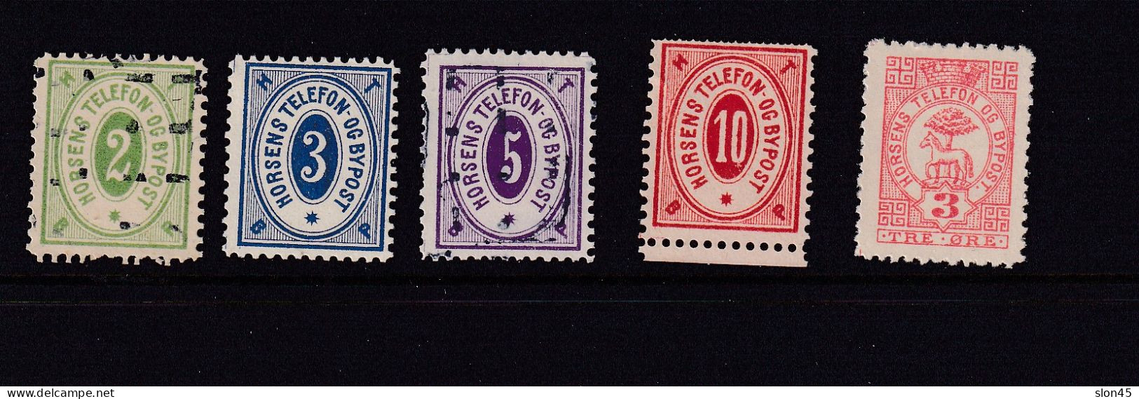 Denmark 1887/9 Horses Local By Post Used 16136 - Autres & Non Classés