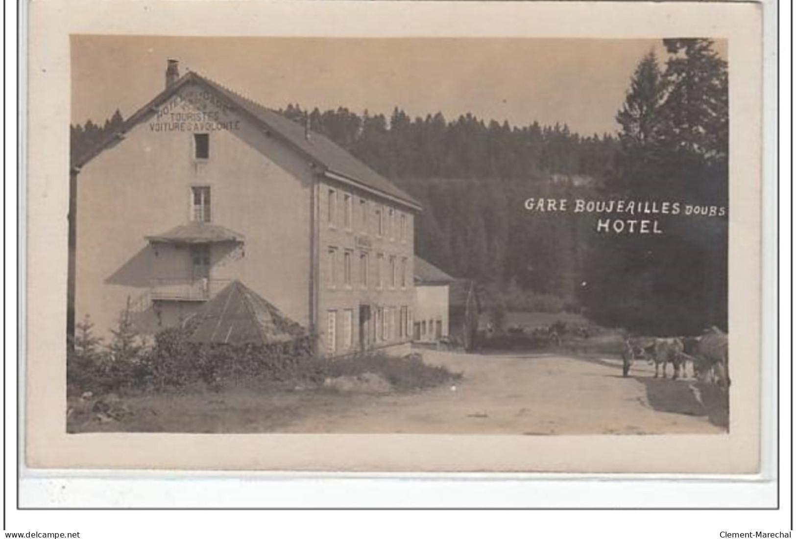 GARE BOUJEAILLES : Carte Photo De  L'hôtel - Très Bon état - Sonstige & Ohne Zuordnung