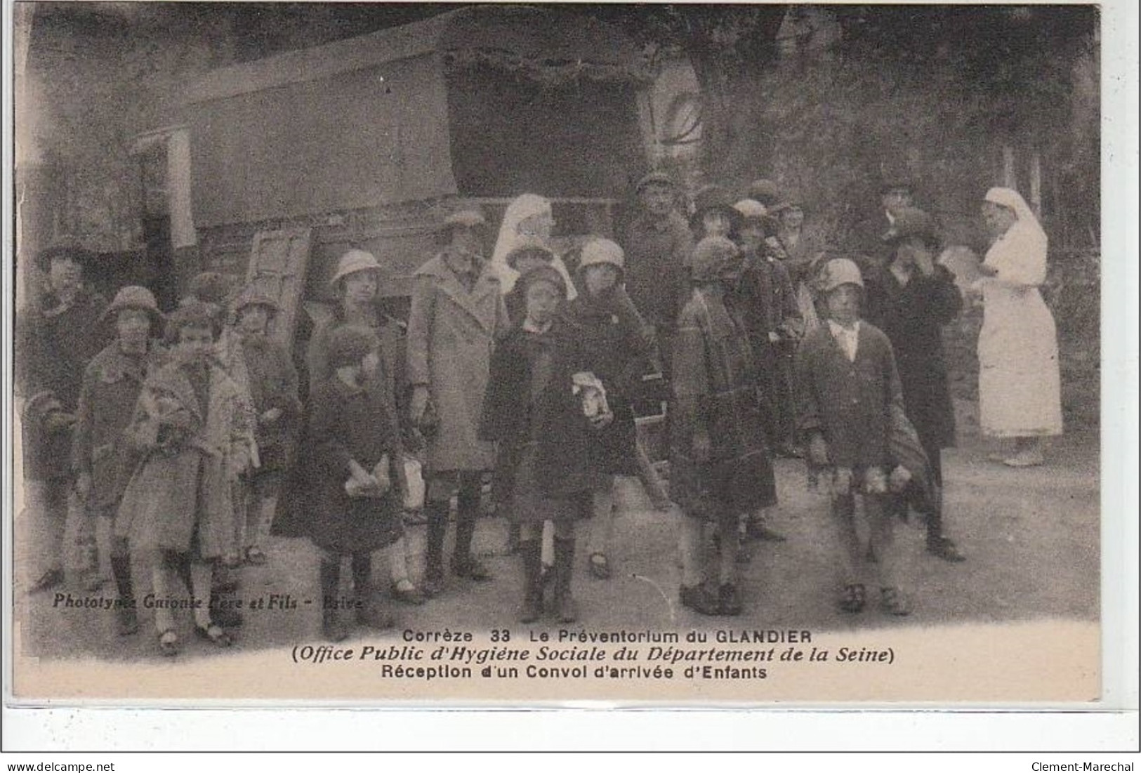 CORREZE : LE GLANDIER : Le Préventorium - Réception D'un Convoi D'arrivée D'enfants - Très Bon état - Other & Unclassified