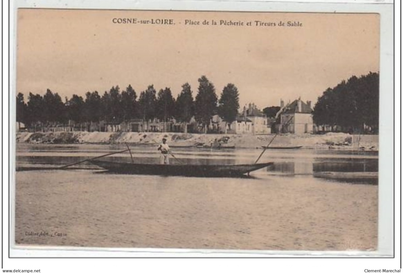 COSNE SUR LOIRE : Place De La Pêcherie Et Tireurs De Sable - Très Bon état - Cosne Cours Sur Loire