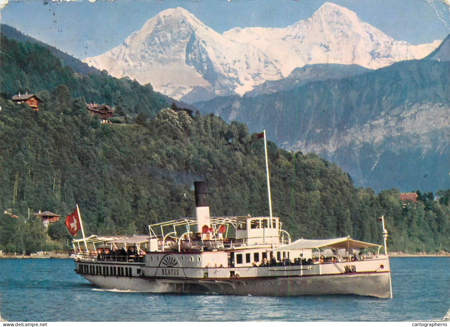 Navigation Sailing Vessels & Boats Themed Postcard Thunersee Mit Schiff - Velieri