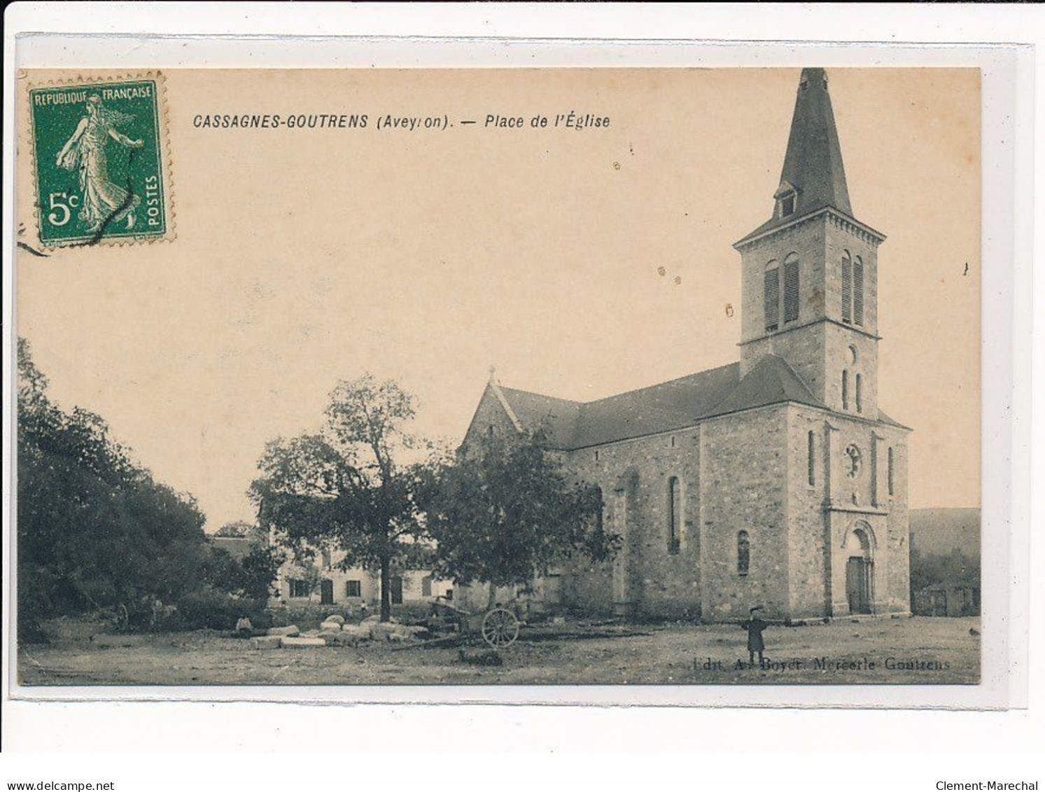 CASSAGNES-GOUTRENS : Place De L'Eglise - Très Bon état - Autres & Non Classés