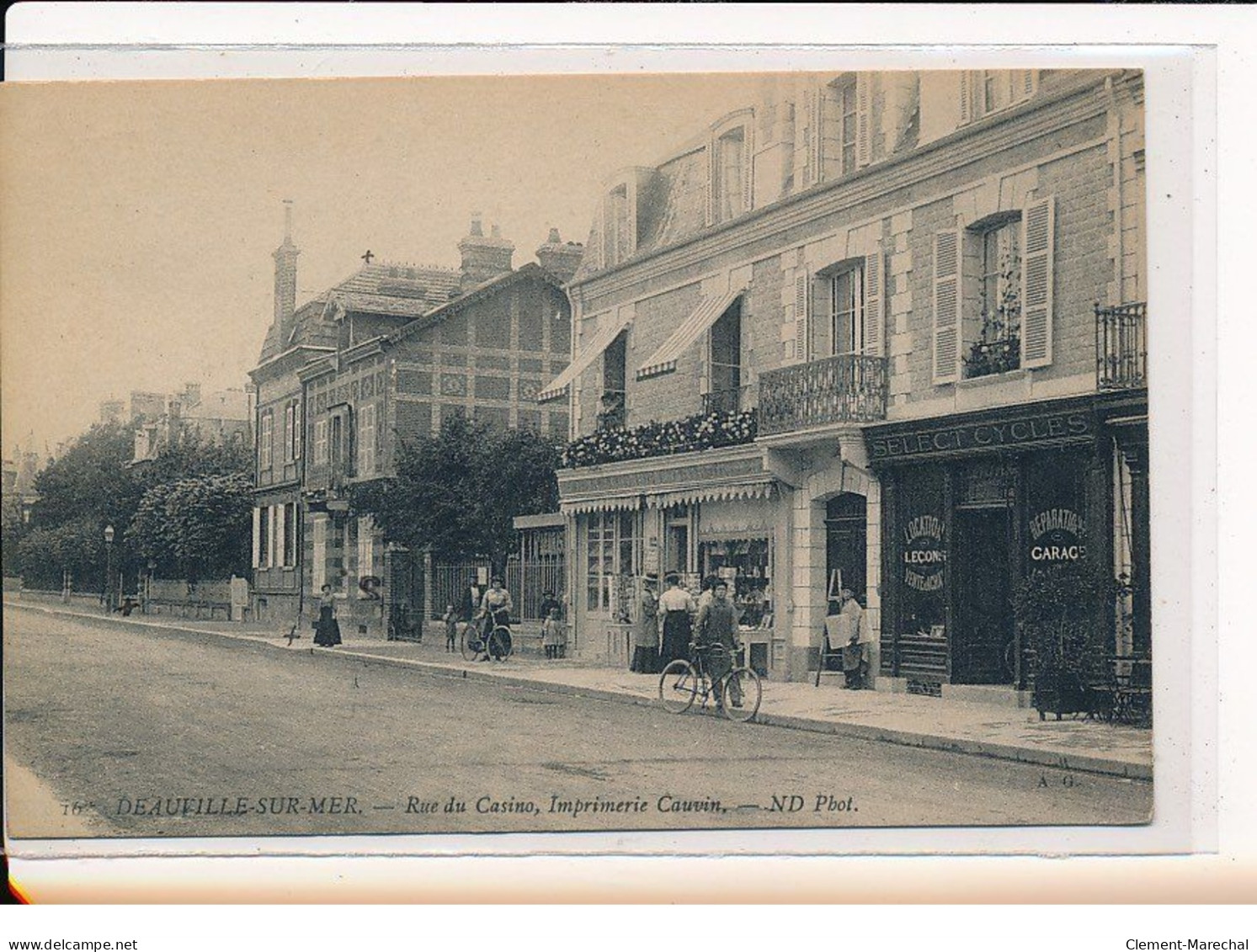 DEAUVILLE : Rue Du Casino, Imprimerie, Cauvin - Très Bon état - Deauville