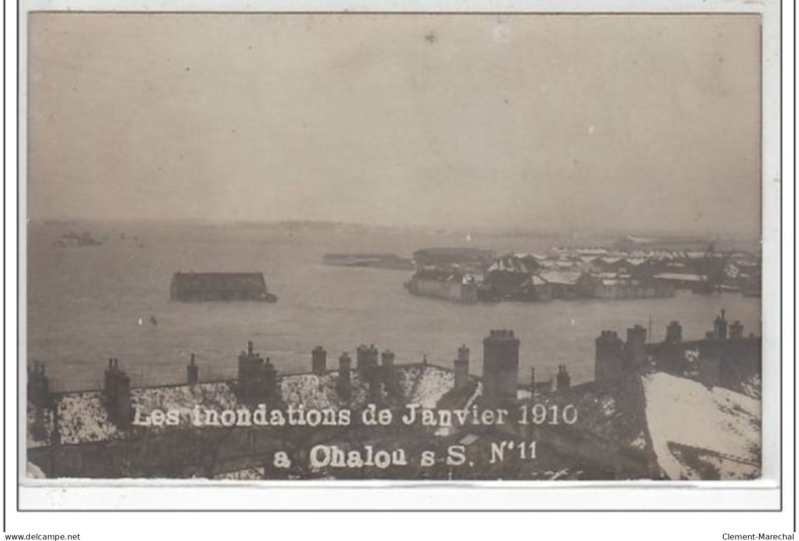 CHALONS SUR SAONE : Carte Photo Des Inondations En 1910 - Très Bon état - Chalon Sur Saone