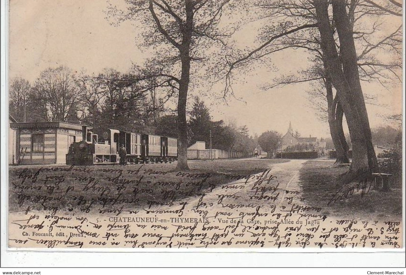 CHATEAUNEUF EN THYMERAIS : Vue De La Gare, Prise Allée Du Jaglu - Très Bon état - Other & Unclassified