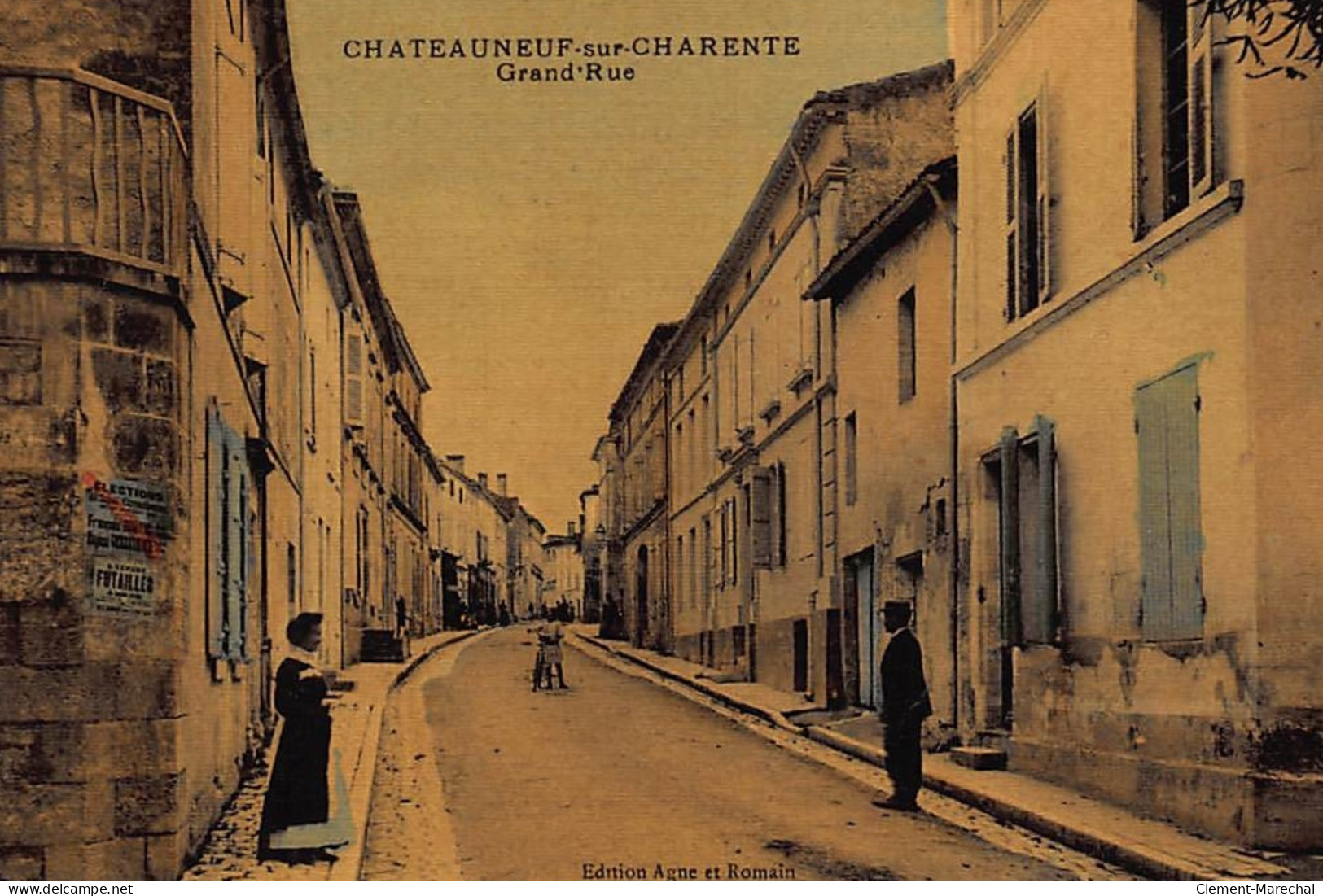 CHATEAUNEUF-sur-CHARENTE : Grand-rue, Toillée - Tres Bon Etat - Chateauneuf Sur Charente