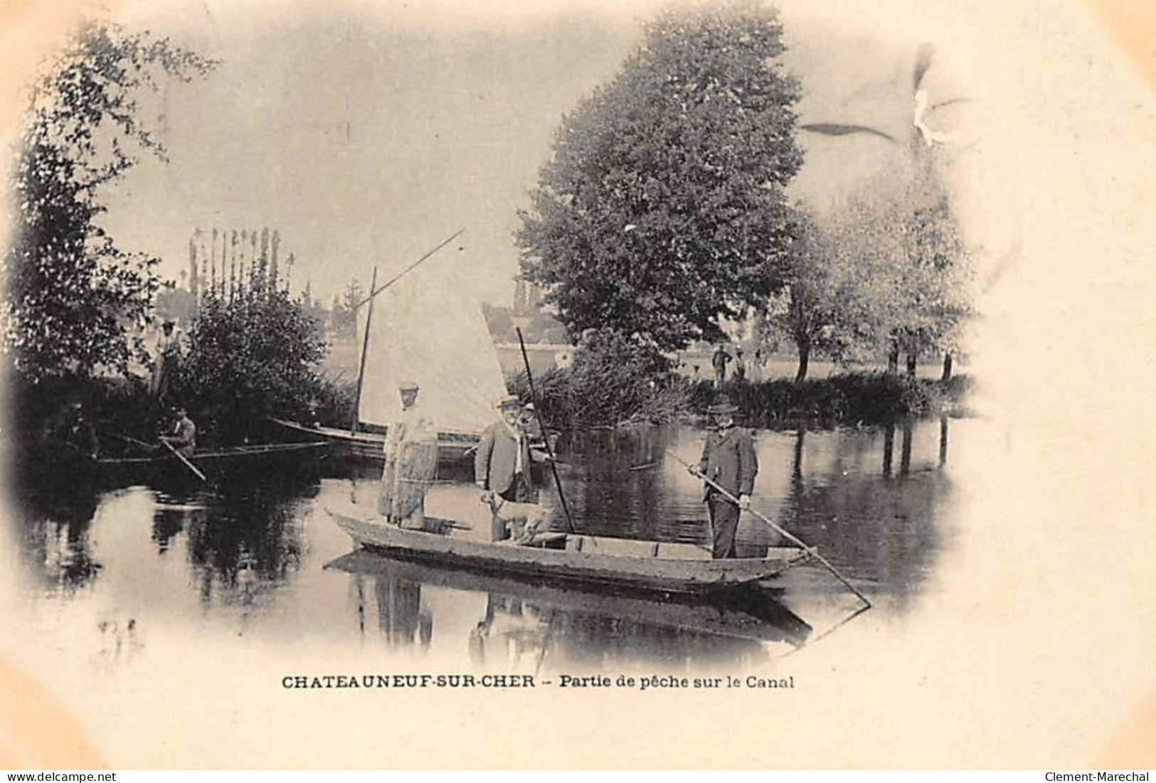 CHATEAUNEUF-sur-CHER : Partie De Pêche Sur Le Canal - Tres Bon Etat - Chateauneuf Sur Cher