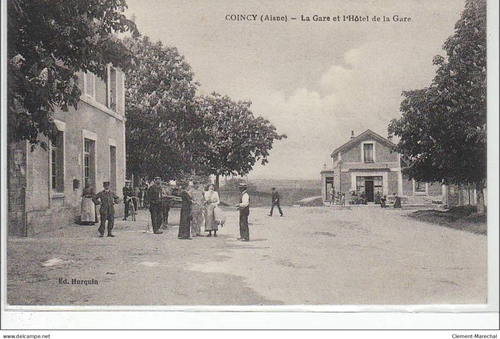 COINCY : La Gare Et L'hôtel - Très Bon état - Other & Unclassified