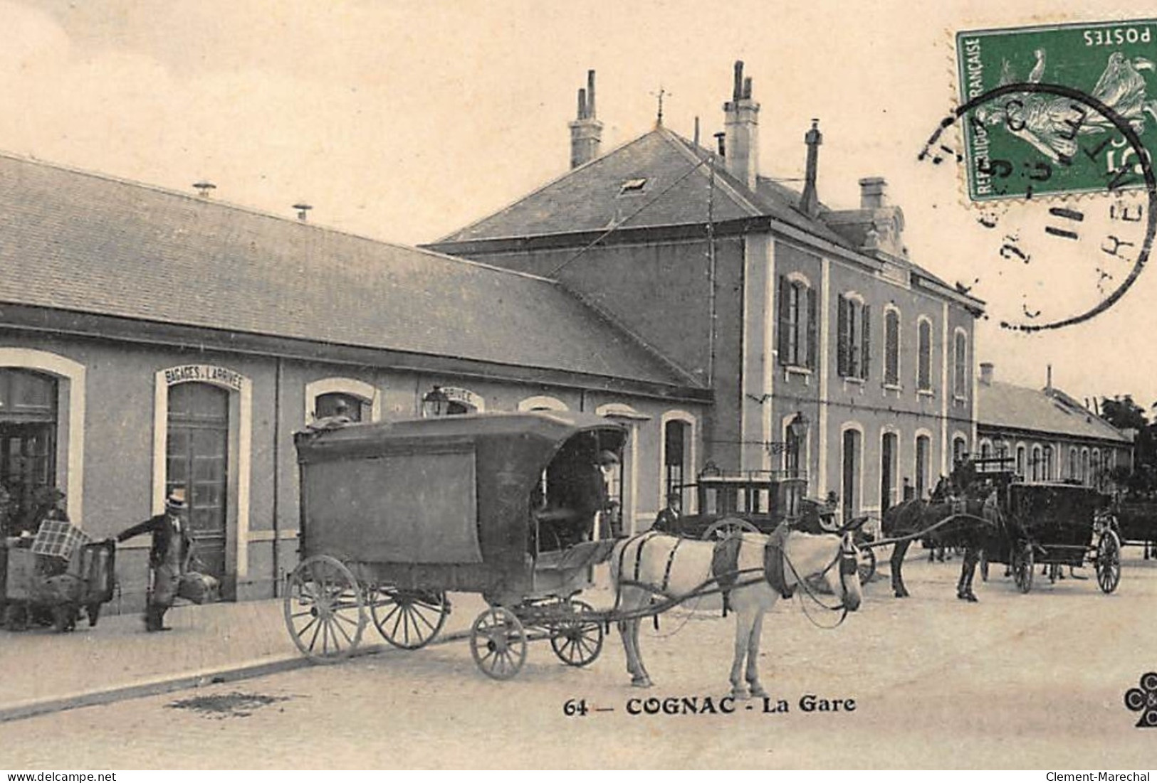 COGNAC : La Gare, Attelage - Tres Bon Etat - Cognac
