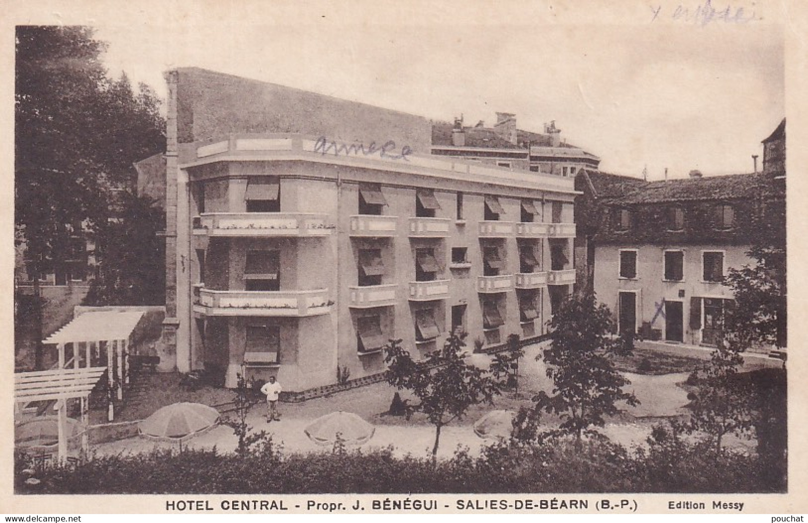 Z+ Nw-(64) SALIES DE BEARN - HOTEL CENTRAL  PROP. J. BENEGUI - Salies De Bearn