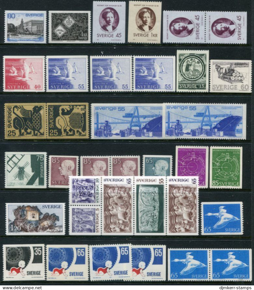 SWEDEN 1971 Issues Almost Complete  MNH / **.  Michel 700-36 - Nuovi