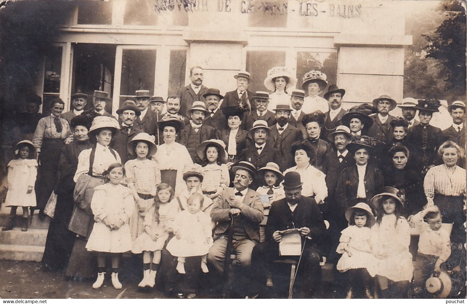 Z+ Nw-(65) SOUVENIR DE CAPVERN LES BAINS - CARTE PHOTO DE GROUPE - OBLITERATION CAPVERN 1909 - Sonstige & Ohne Zuordnung