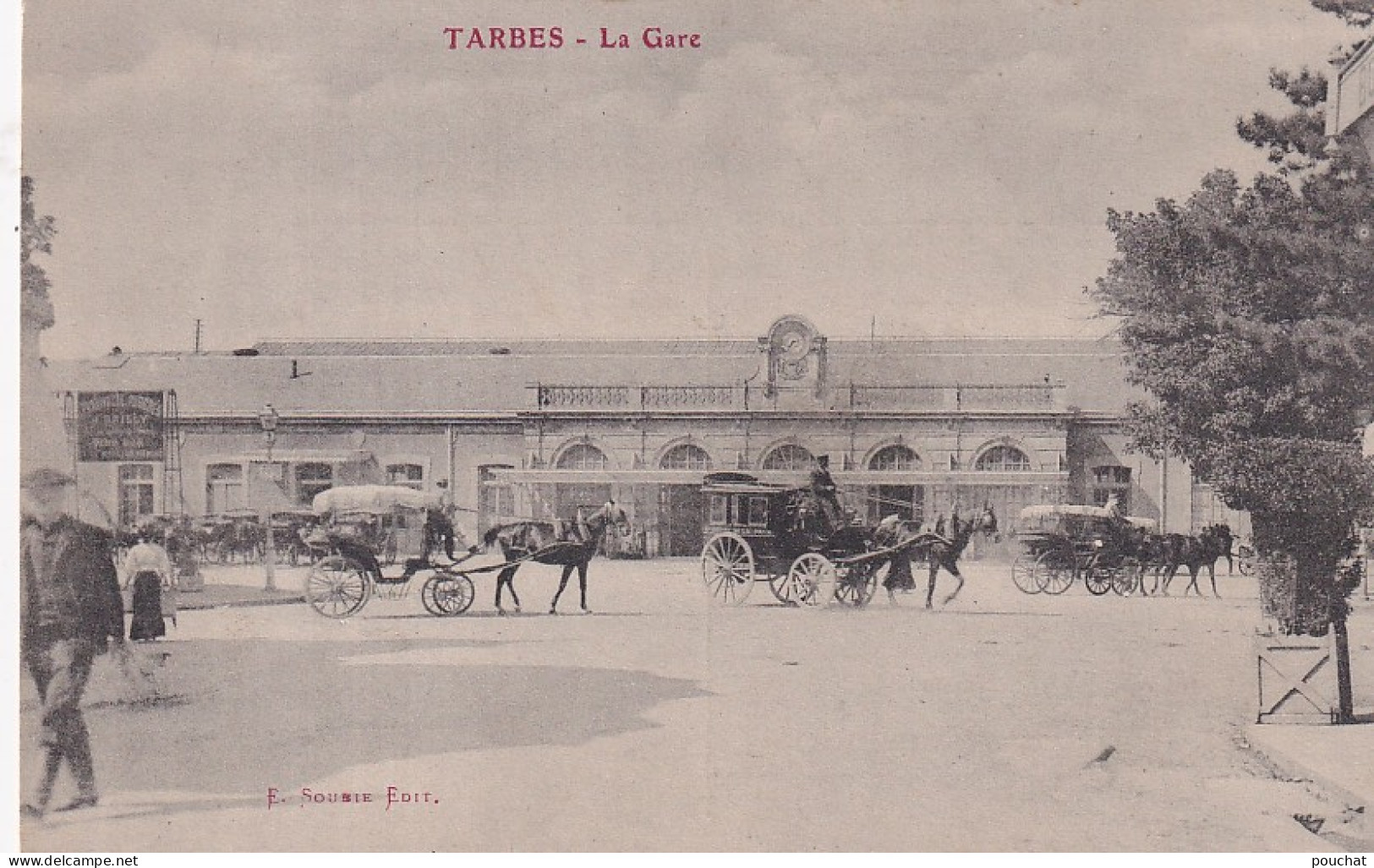 Z+ Nw-(65) TARBES - LA GARE - ANIMATION - CALECHES - Tarbes