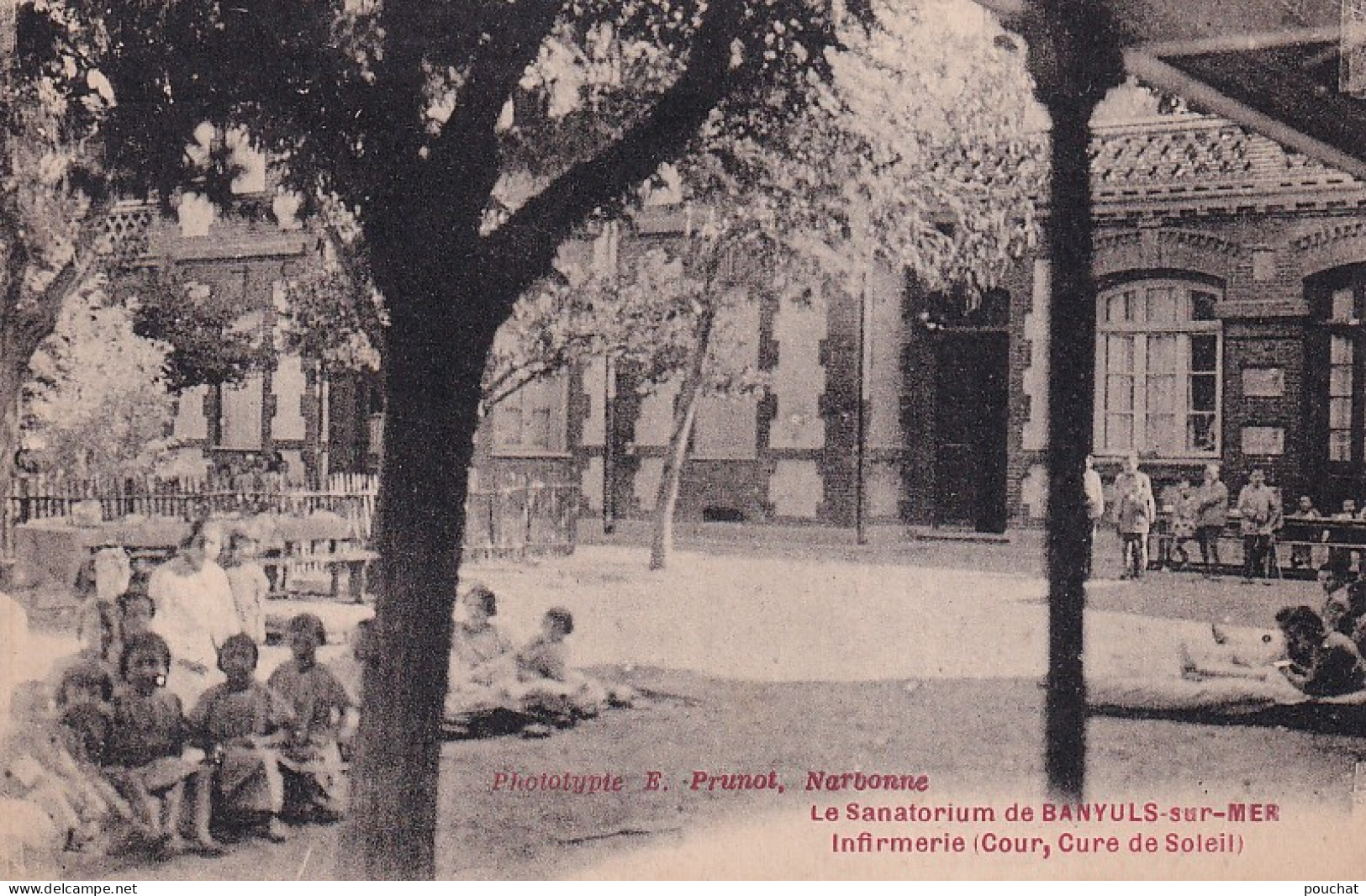 Z+ Nw-(66) LE SANATORIUM DE BANYULS SUR MER  - INFIRMERIE ( COUR , CURE DE SOLEIL ) - ENFANTS - Banyuls Sur Mer