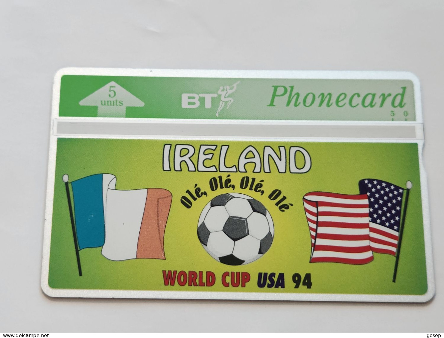 United Kingdom-(BTG-272)-Ireland World Cup-USA-1994-(262)(5units)(403D58916)(tirage-5.000)-price Cataloge-6.00£-mint - BT Emissions Générales