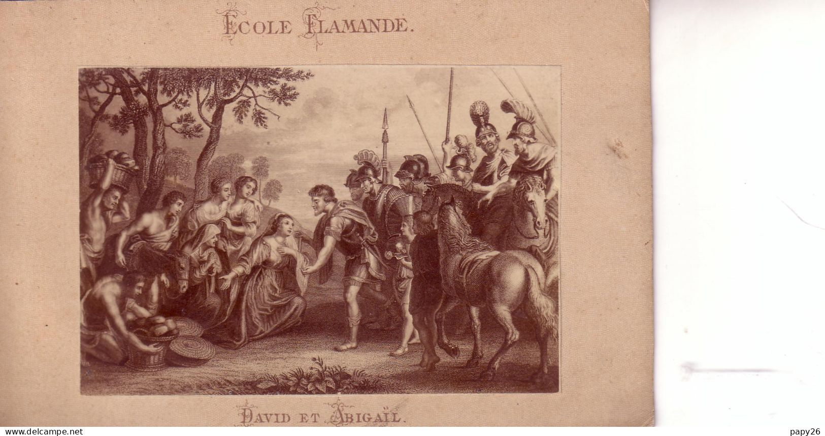 Photo Collée Sur Carte Postale école Flamande - Peintures & Tableaux