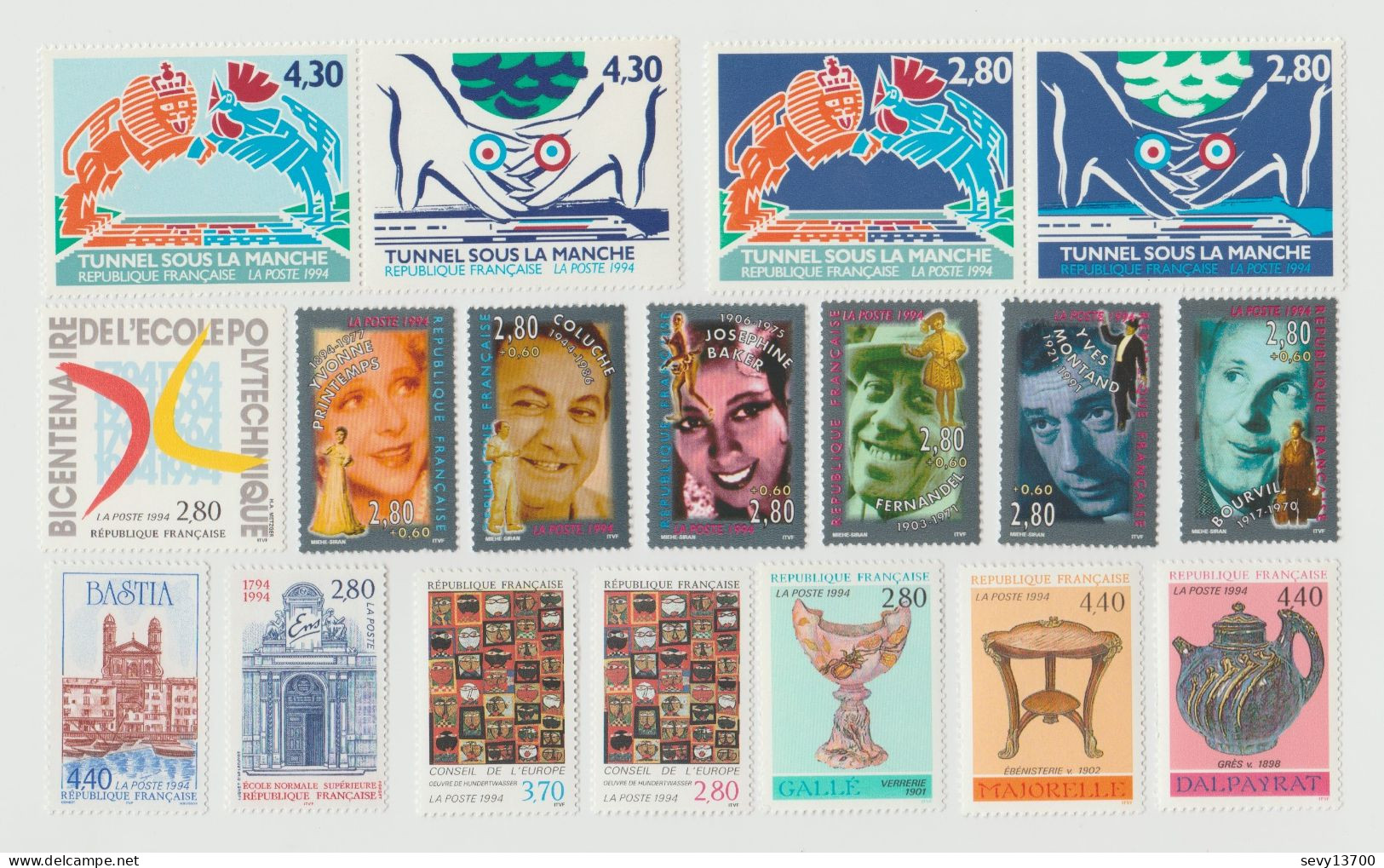 France 1994 Lot De 55 Timbres Neufs Et Tous Différents - Ongebruikt