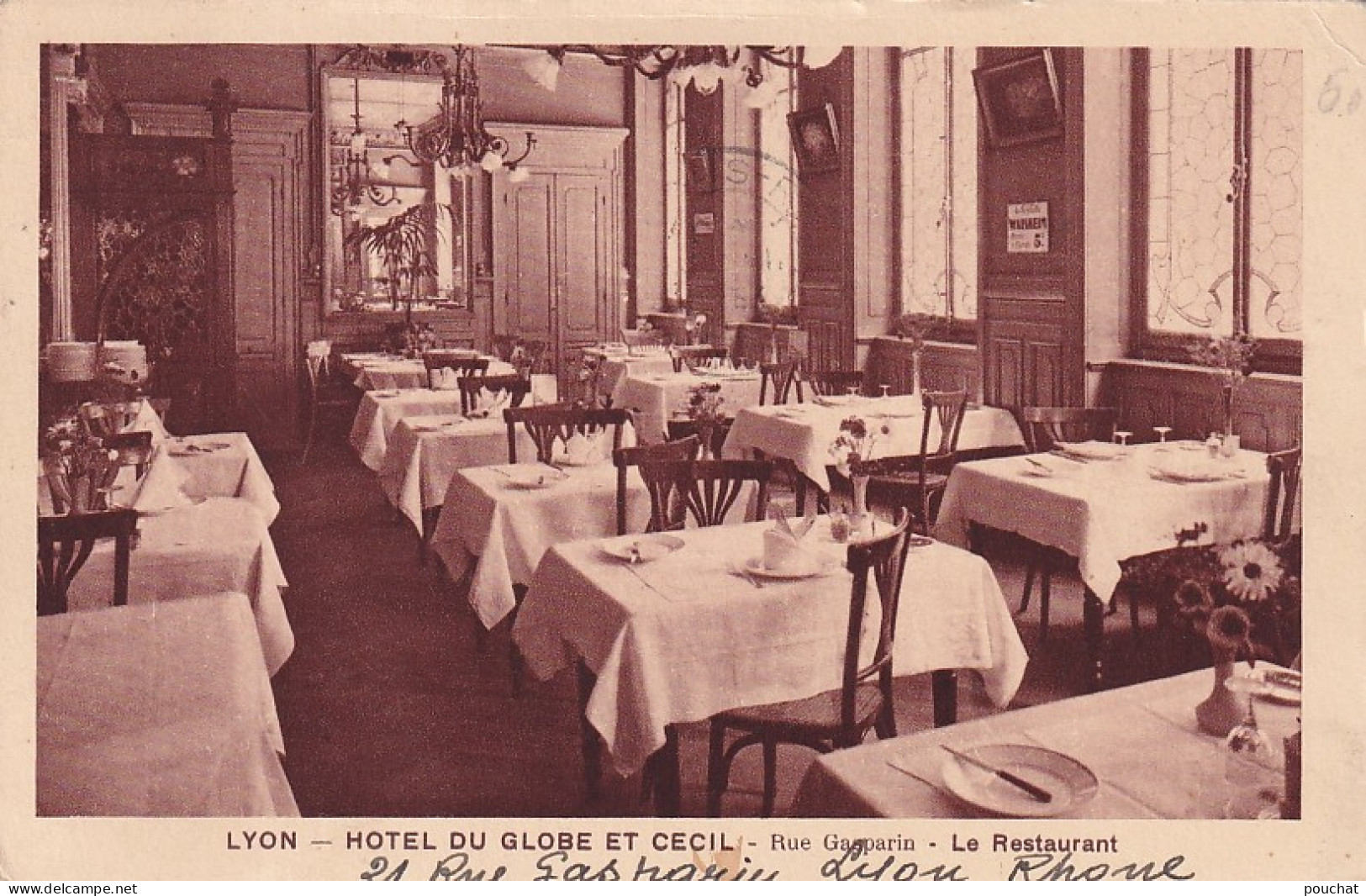 Z+ Nw-(69) LYON - HOTEL DU GLOBE ET CECIL , RUE GASPARIN - LE RESTAURANT - Lyon 2