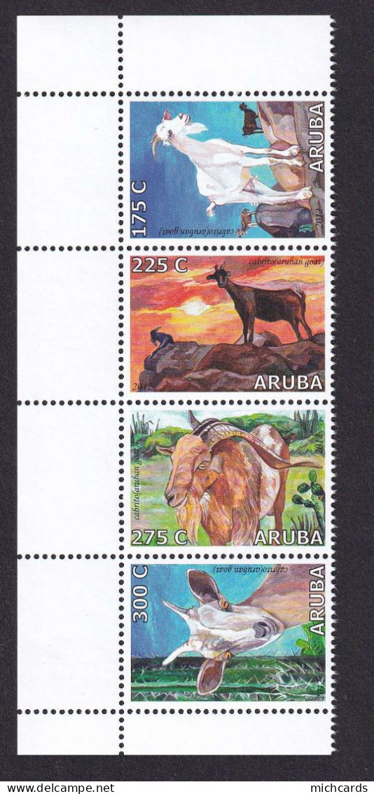 323 ARUBA 2012 - Y&T 621/24 - Chevre - Neuf ** (MNH) Sans Charniere - Curaçao, Antille Olandesi, Aruba