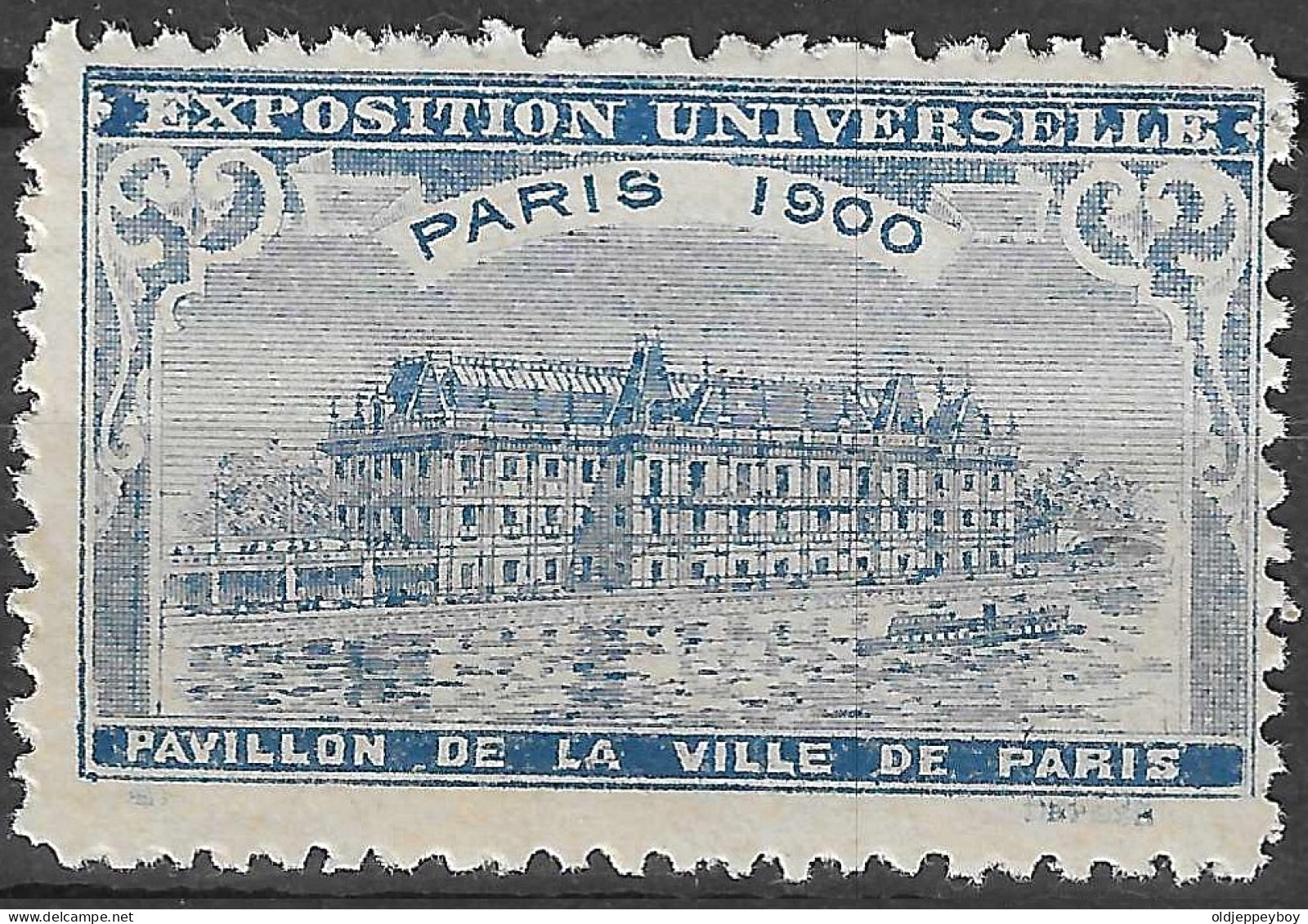 FRANCE ERINOPHILIE FAIR EXPOSITION UNIVERSELLE 1900 PARIS PAVILLON DE LA VILLE DE PARIS Vignette CINDERELLA MNH** - 1900 – Paris (Frankreich)