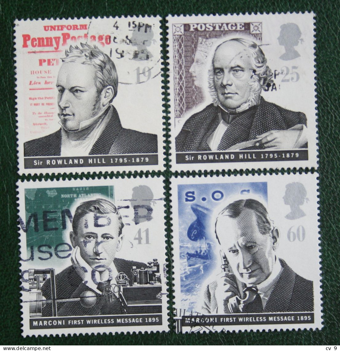 Sir Rowland HILL MARCONI PIONNERS (Mi 1587-1590) 1995 Used Gebruikt Oblitere ENGLAND GRANDE-BRETAGNE GB GREAT BRITAIN - Used Stamps