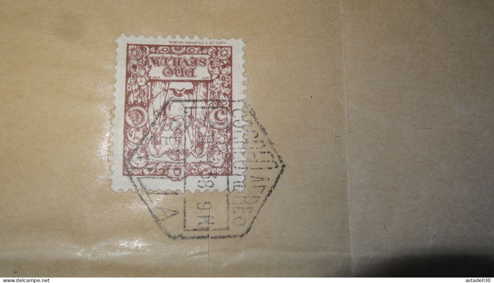 Grande Enveloppe ESPANA Avec Bloc Monumentos - Sevilla 1938 .......... 240424......... CL9-58a - Lettres & Documents