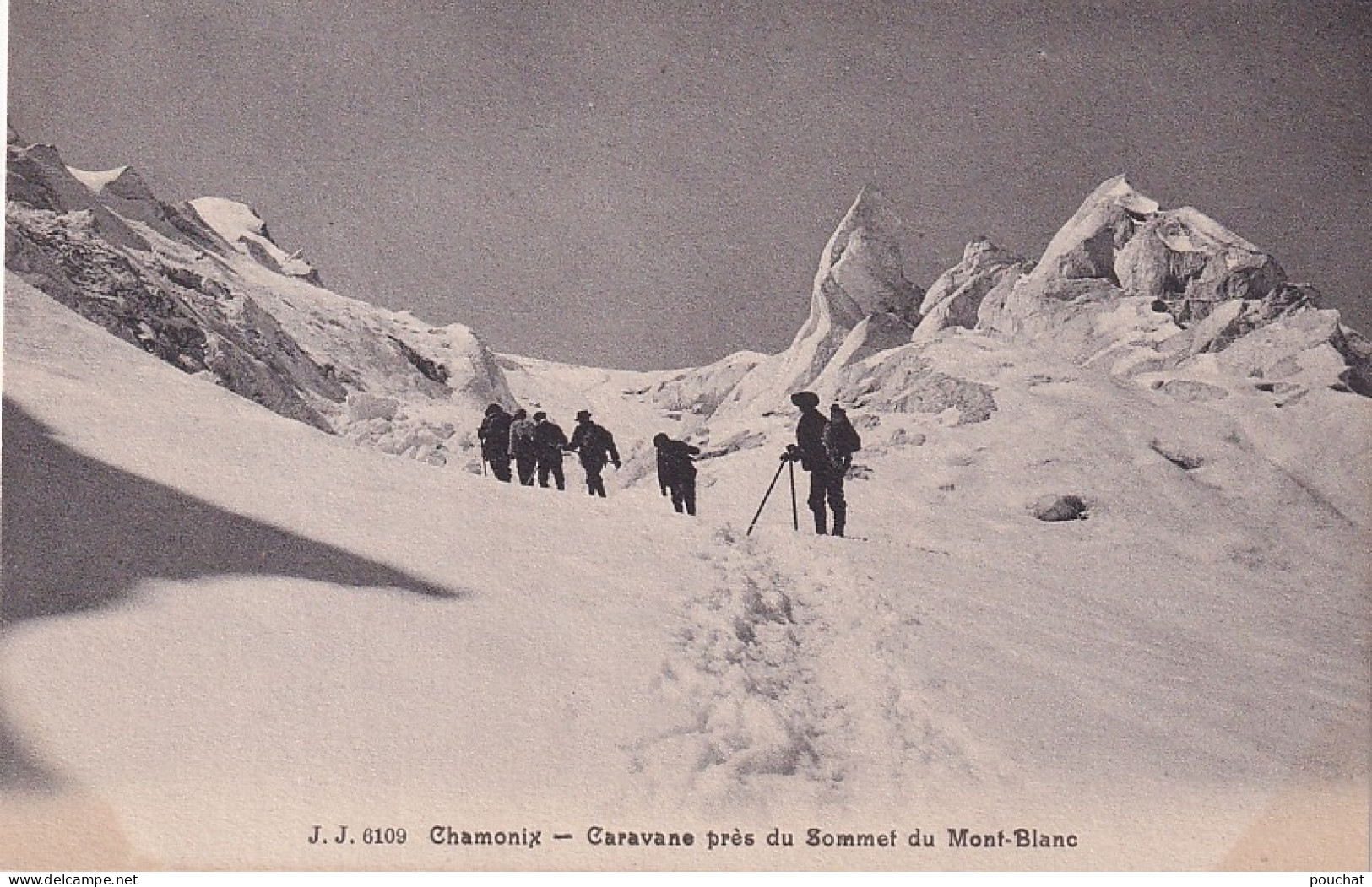 Z++ Nw-(74) CHAMONIX - CARAVANE PRES DU SOMMET DU MONT BLANC - ALPINISTES - Chamonix-Mont-Blanc