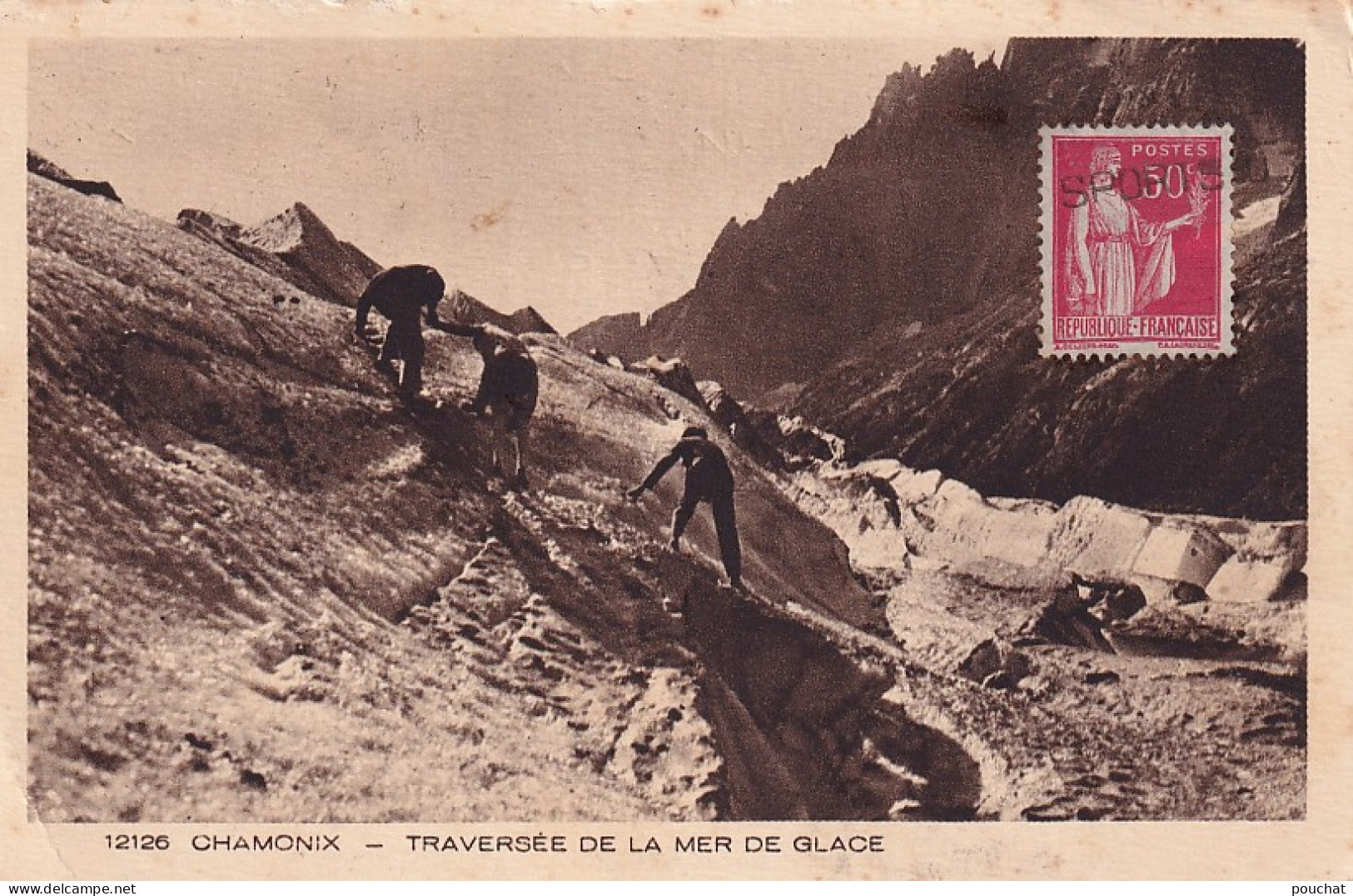 Z++ Nw-(74) CHAMONIX - TRAVERSEE DE LA MER DE GLACE - Chamonix-Mont-Blanc