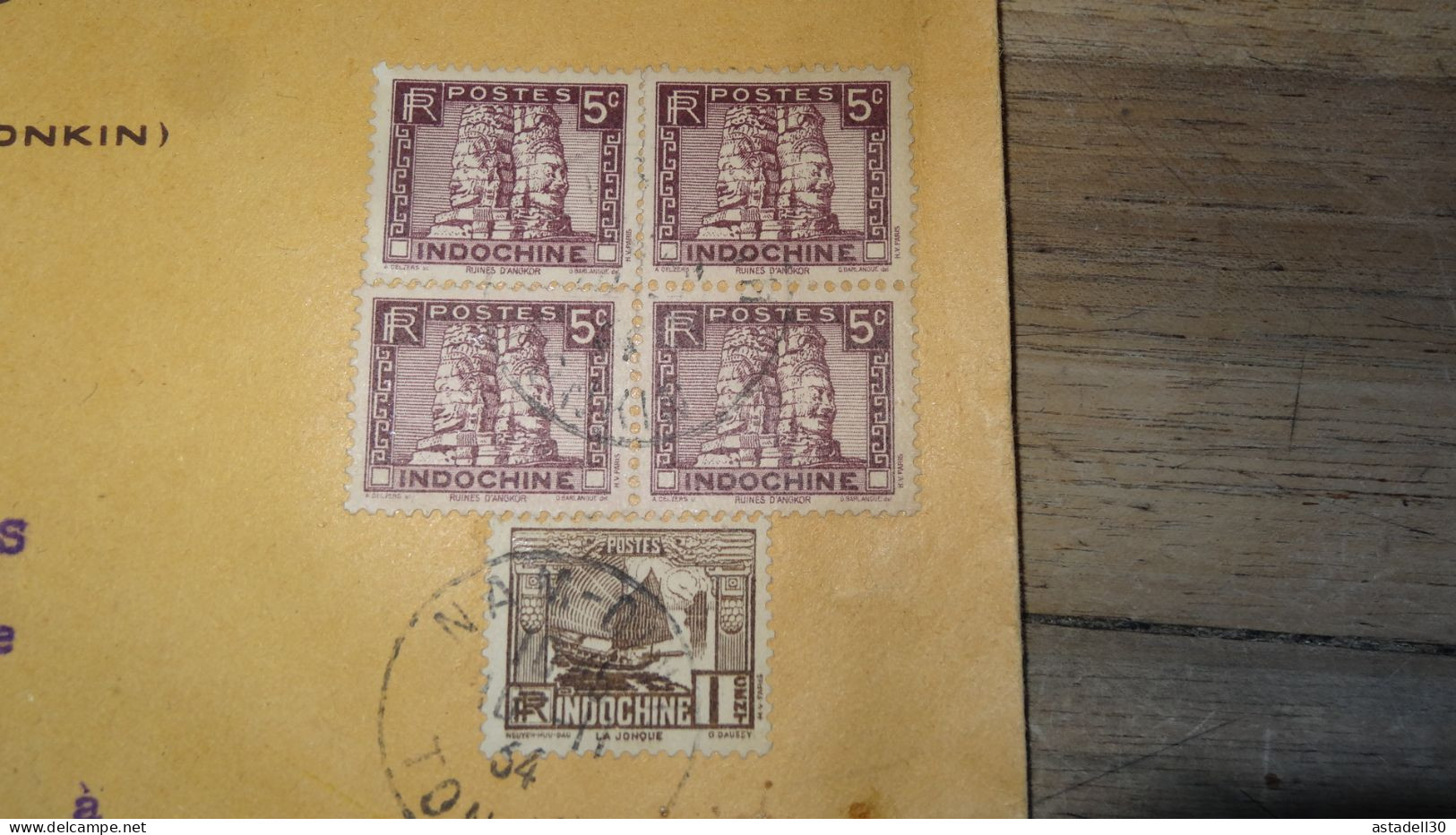 Grande Enveloppe INDOCHINE, Nam Dinh 1934 .......... 240424......... CL9-59 - Brieven En Documenten