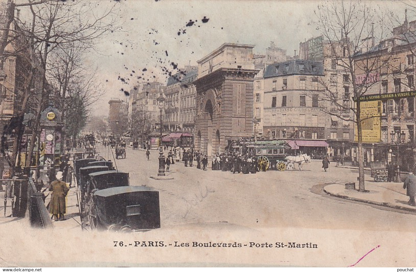 Z++ Nw-(75) PARIS - LES BOULEVARDS  PORTE ST MARTIN - ANIMATION - CARTE COLORISEE - Arrondissement: 10