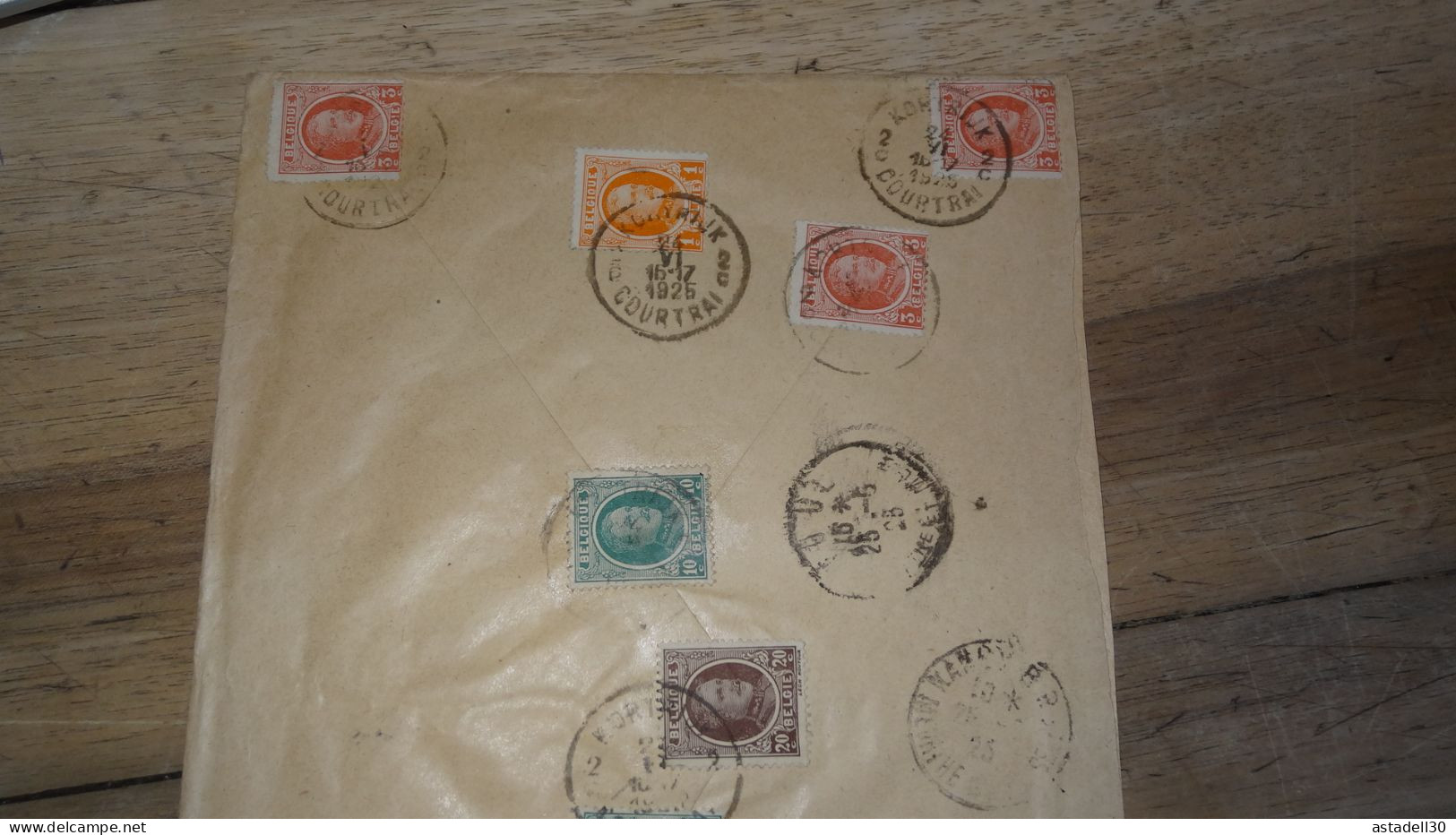 Grande Enveloppe BELGIQUE, Recommandée, Courtrai 1925 .......... 240424......... CL9-60 - Cartas & Documentos