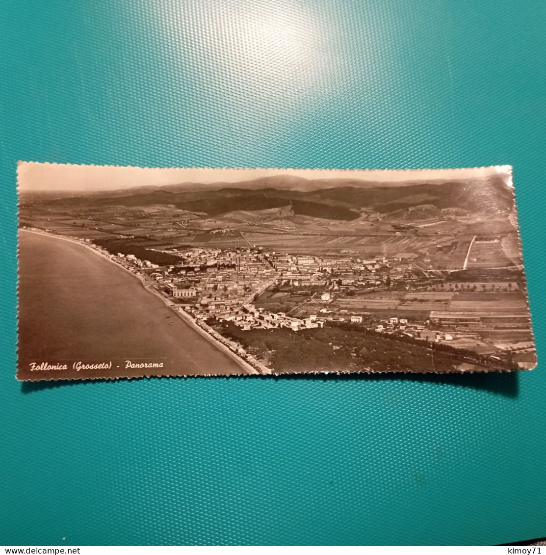 Cartolina Follonica - Panorama. Viaggiata 1956 - Grosseto