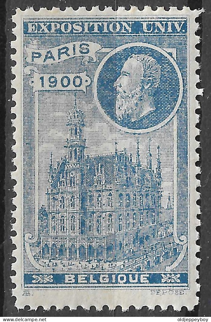 FRANCE ERINOPHILIE FAIR EXPOSITION UNIVERSELLE 1900 PARIS BELGIQUE BELGIUM Vignette CINDERELLA MNH** - 1900 – Pariis (France)