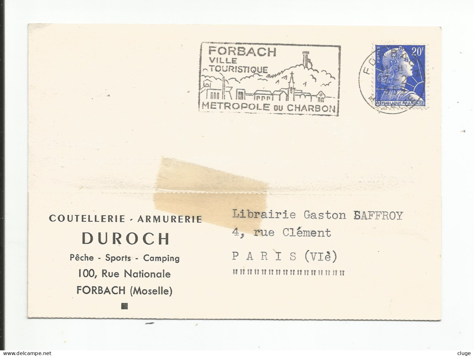 57 - FORBACH -  Duroch  Coutellerie / Armurerie - Forbach