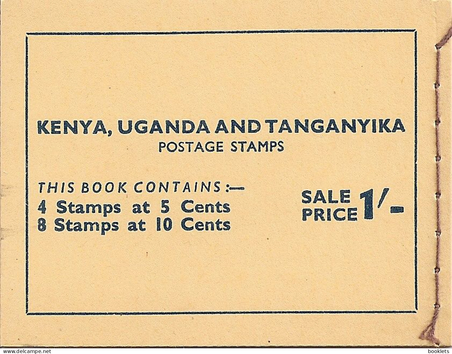 KENYA-UGANDA-TANGANYIKA 1954, Booklet 6,  1/-, Queen, Giraffe, Falls, Dam - Kenya, Oeganda & Tanganyika