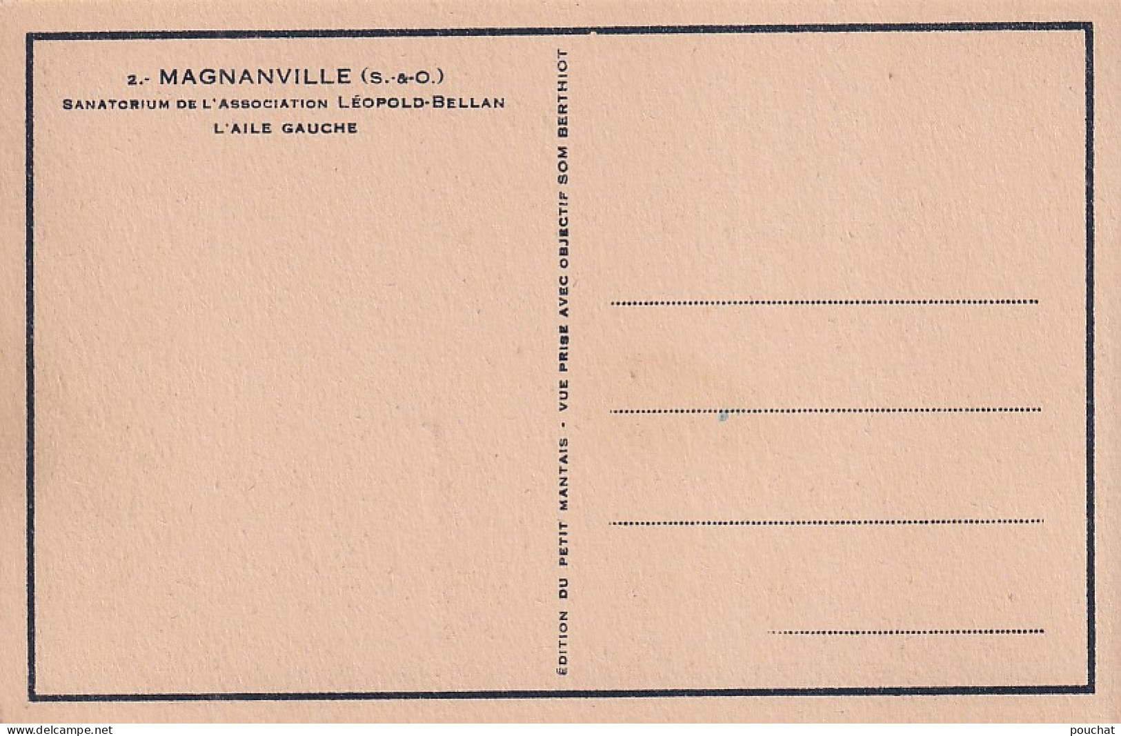 Z++ Nw-(78) MAGNANVILLE - SANATORIUM DE L'ASSOC. L. BELLAN : COUR , AILE GAUCHE , PAVILLON WETMORE , GALERIES DE CURE  - Magnanville