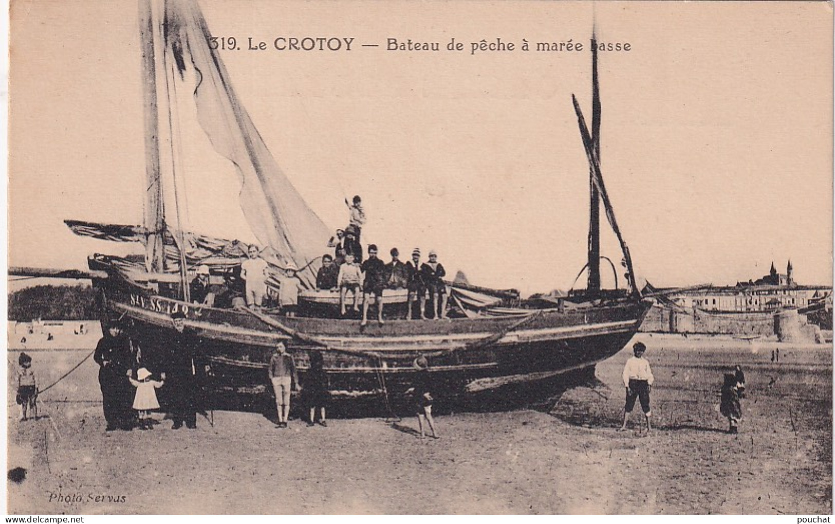 Z++ Nw-(80) LE CROTOY - BATEAU DE PECHE A MAREE BASSE - ANIMATION - ENFANTS - Le Crotoy