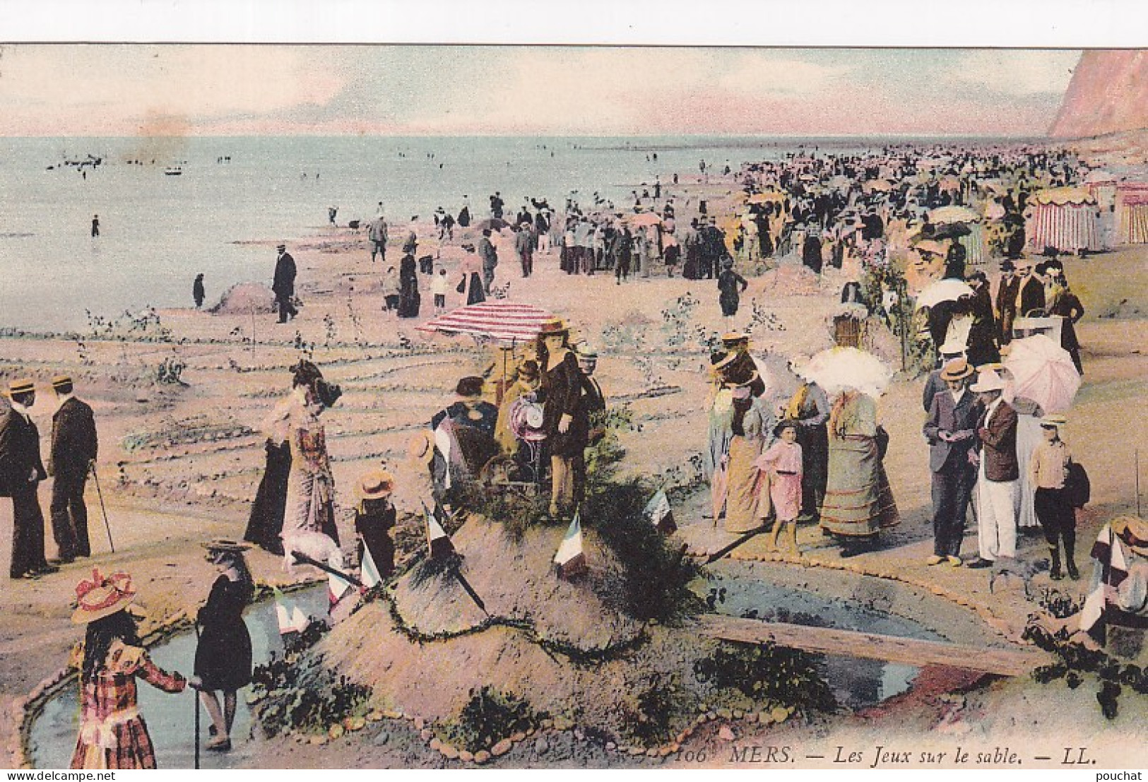 Z++ Nw-(80) MERS - LES JEUX SUR LE SABLE - ANIMATION - CARTE COLORISEE - Mers Les Bains