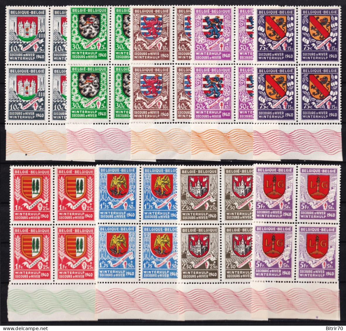 Belgica, 1941 Y&T. 538 / 546,  MNH. - Nuovi