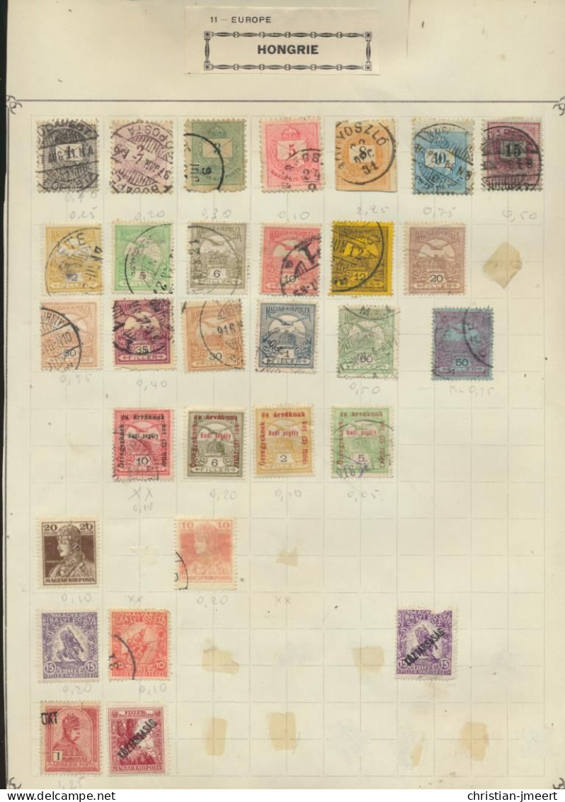 Hongrie Avec Très Anciens Sur Propre Charnière 185 Timbres - Verzamelingen