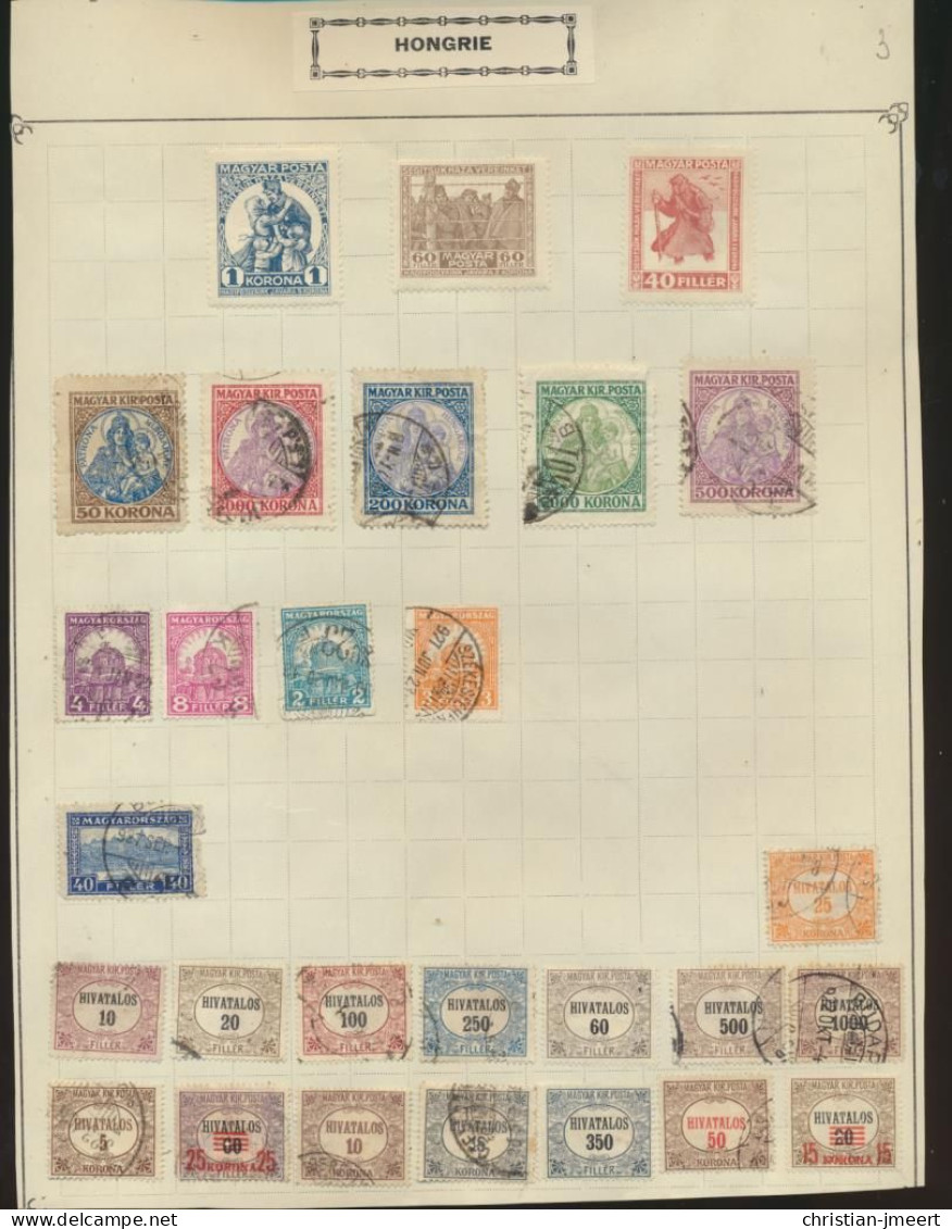 Hongrie Avec Très Anciens Sur Propre Charnière 185 Timbres - Sammlungen