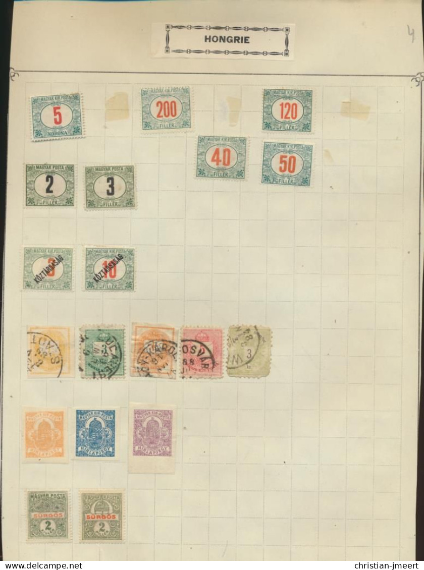 Hongrie Avec Très Anciens Sur Propre Charnière 185 Timbres - Sammlungen