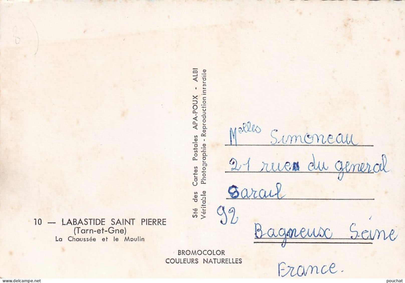 Z++ Nw-(82) LABASTIDE SAINT PIERRE - LA CHAUSSEE ET LE MOULIN - Labastide Saint Pierre