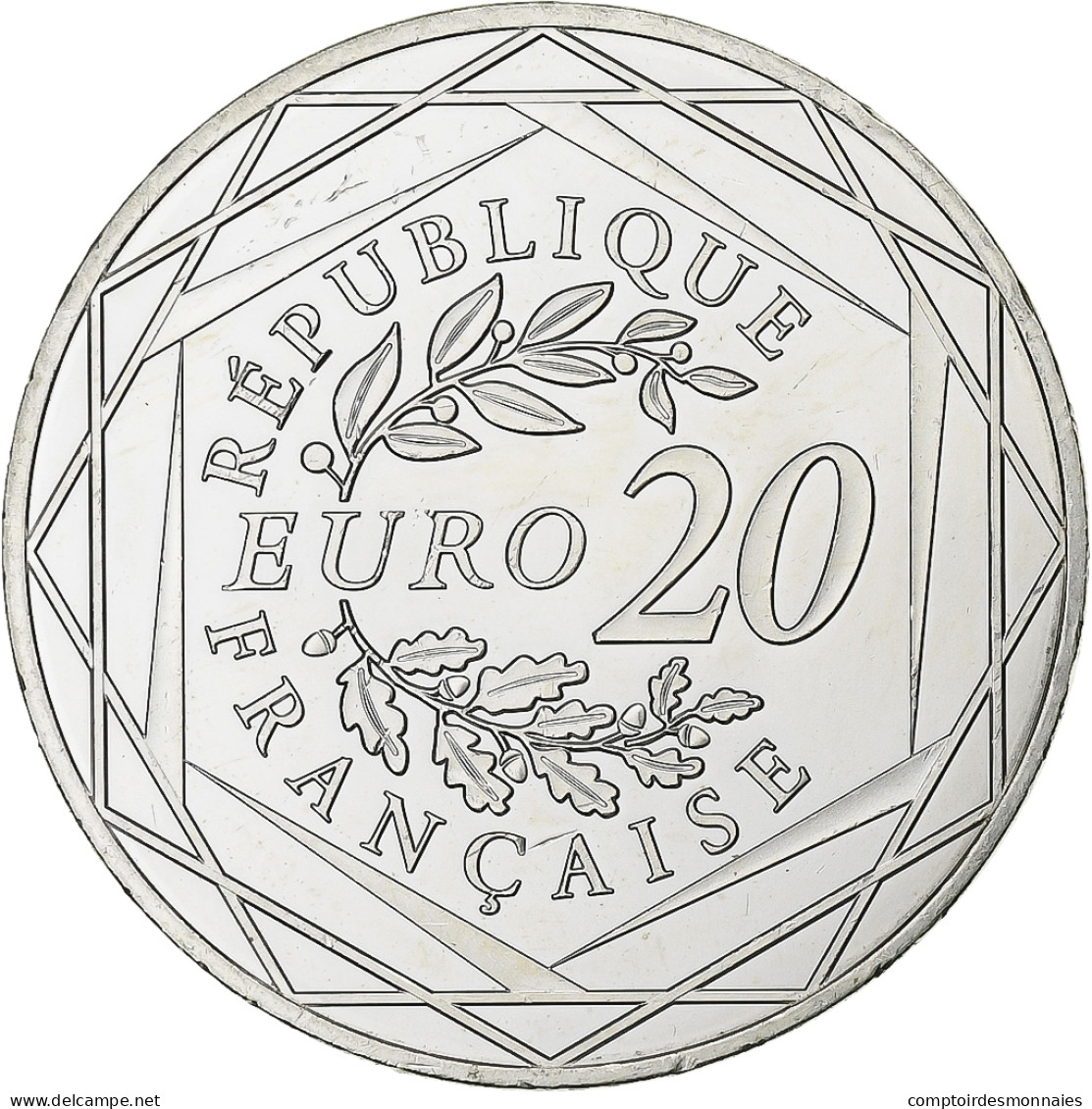 France, 20 Euro, 2019, Paris, Argent, SPL - Frankrijk