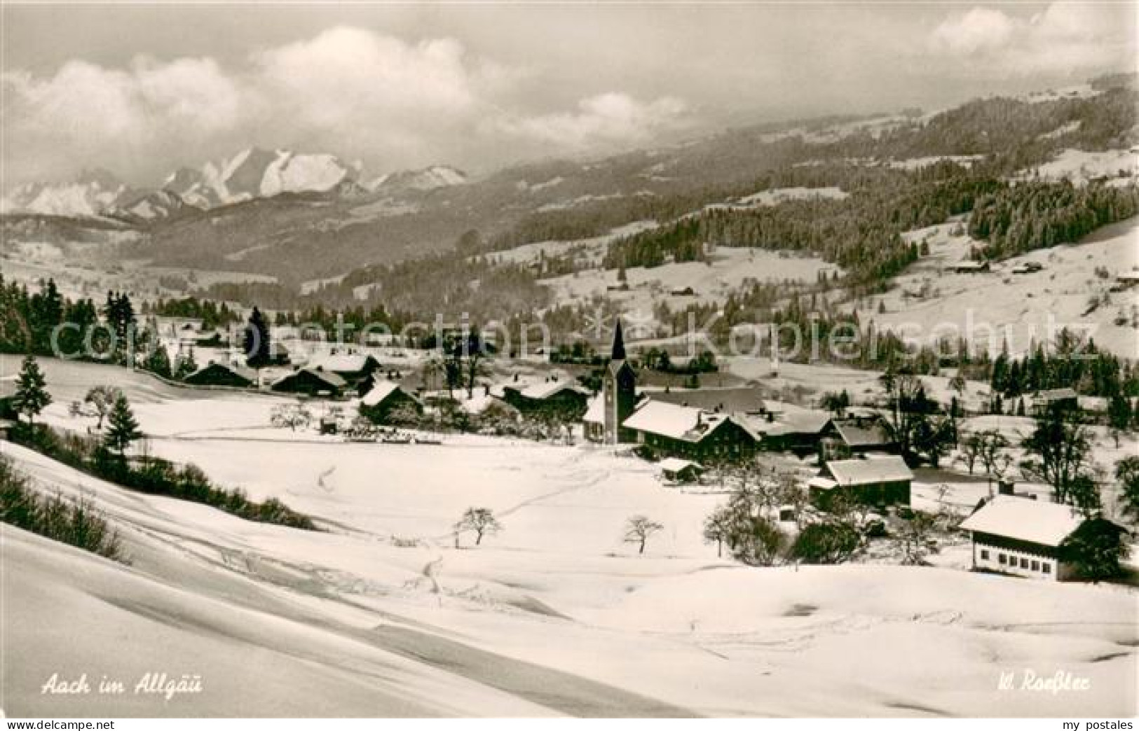 73670975 Aach Oberstaufen Winterpanorama Schweizer Alpen Aach Oberstaufen - Oberstaufen