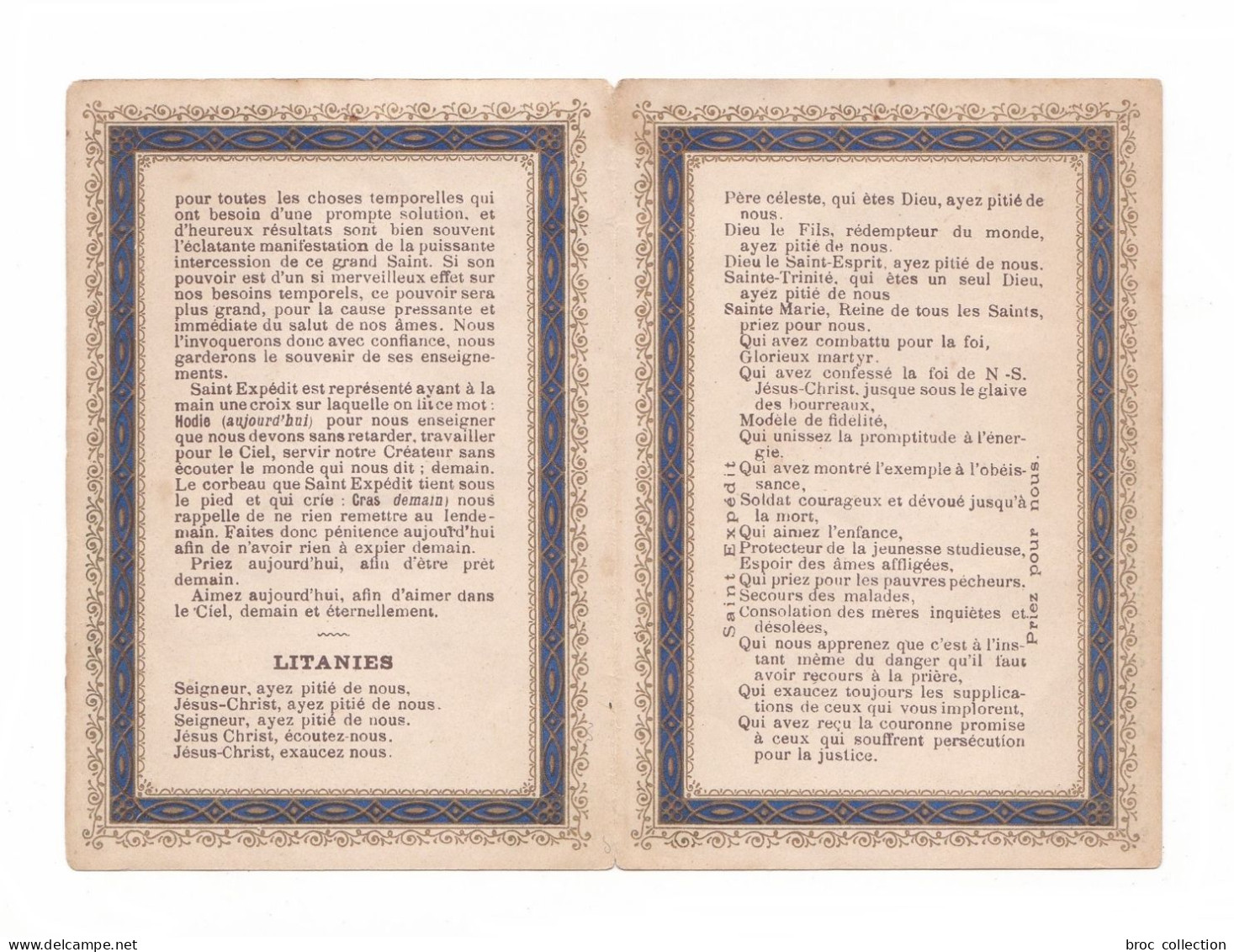 Dévotion à Saint Expédit, Oraisons, Prière, Litanies, éd. Edan Et Rodhain N° 1014 - Devotion Images