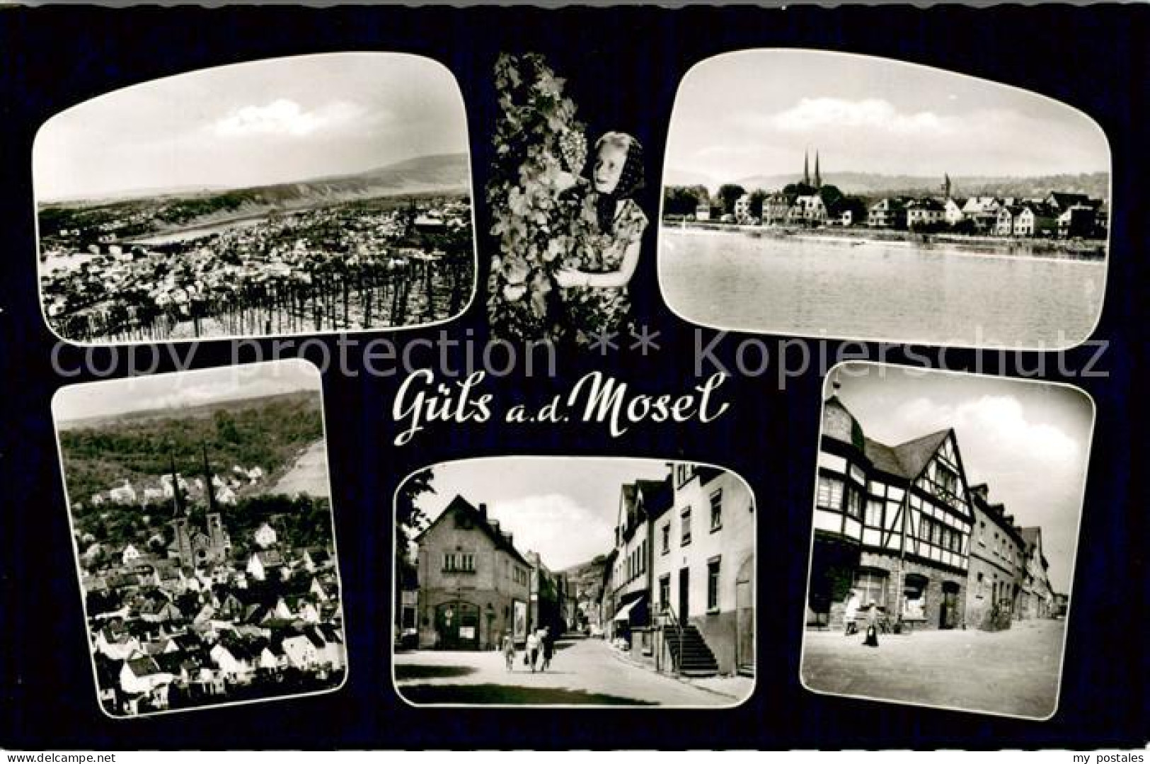 73670927 Guels Koblenz Panorama Moseltal Ortsmotive Fachwerkhaus Guels Koblenz - Koblenz